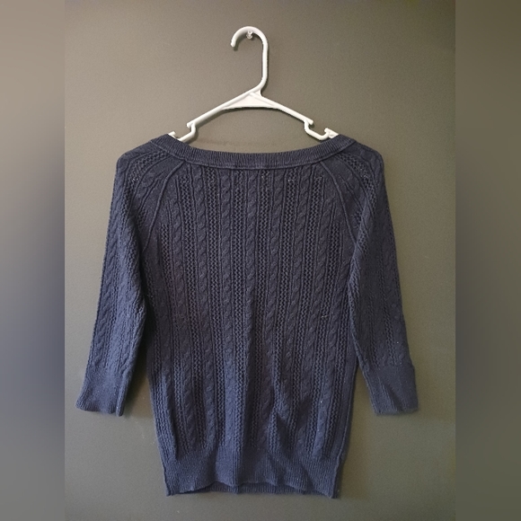 AMERICAN EAGLE OUTFITTERS WOMEN'S SMALL NAVY BLUE TOP💙 - Picture 2 of 3